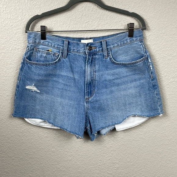 New Favorite Daughter Juni High Rise Shorts Floral Daisy Sunflower Sz 31 - Picture 4 of 16